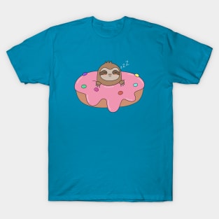 Cute Sloth On Top Of A Donut T-Shirt T-Shirt